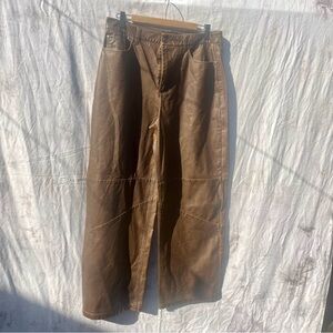 AFRM Faux Leather Barrel Pants